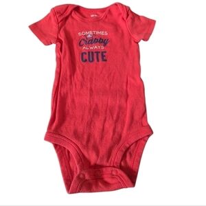 5/$15 Baby Boy/Girl Carter's 6 Month Short Sleeve Onsie- Red/Blue-Crabs